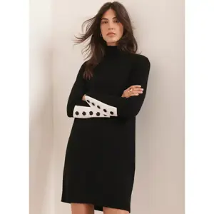 Mint Velvet Black Knit Mini Dress